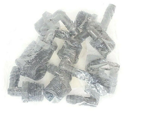 BAG OF 10 NEW THERMOBARB 5013533 PE MALE ELBOWS 3/8 ID X 1/2 NPT
