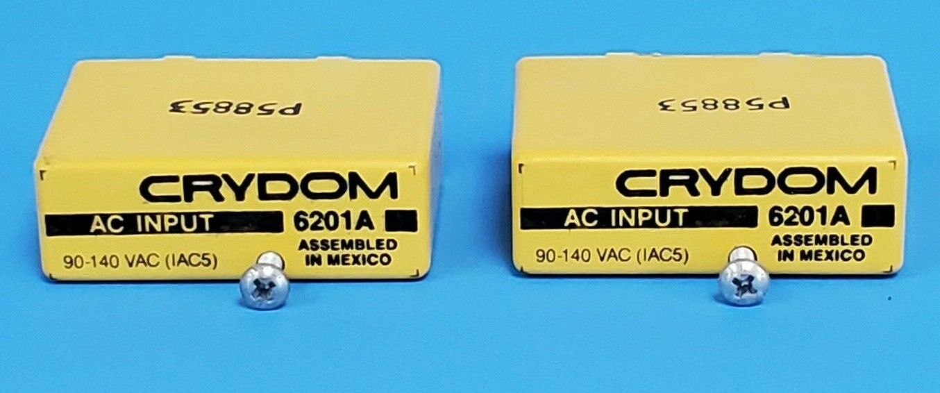 LOT OF 2 NIB CRYDOM 6201A I/O MODULES EXTERNAL DEPTH:15.2MM; LEADED PROCESS