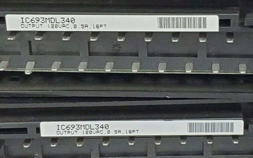 LOT OF 2 GE FANUC IC693MDL340E OUTPUT MODULES 120VAC .5A 16PT