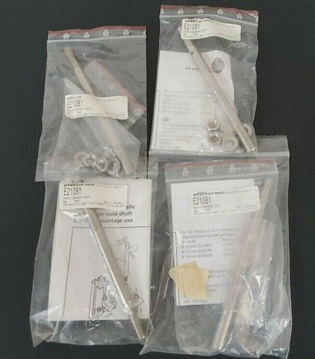 LOT OF 4 NEW EFECTOR E21081 SYSTEM COMPONENT SHAFT MOUNTING RODS