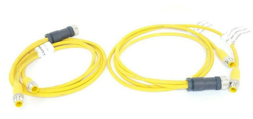 LOT OF 2 LUMBERG RST4-602/2M CABLES 4-POLE 18 AWG YELLOW