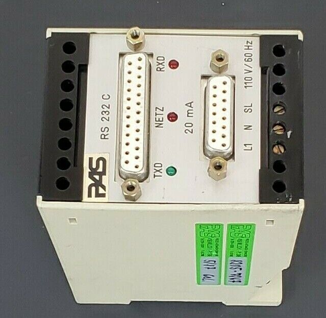 PAS PROCESS AUTOMATION SENNHOFER 8205-7267 MODULE, 110V, 60HZ, 20mA, RS-232-C
