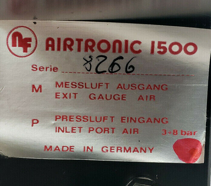 RUDOLF NIEBERDING MANOSTAT AIRTRONIC 1500 PRÄZISIONSREGLER PRECISION REGULATOR