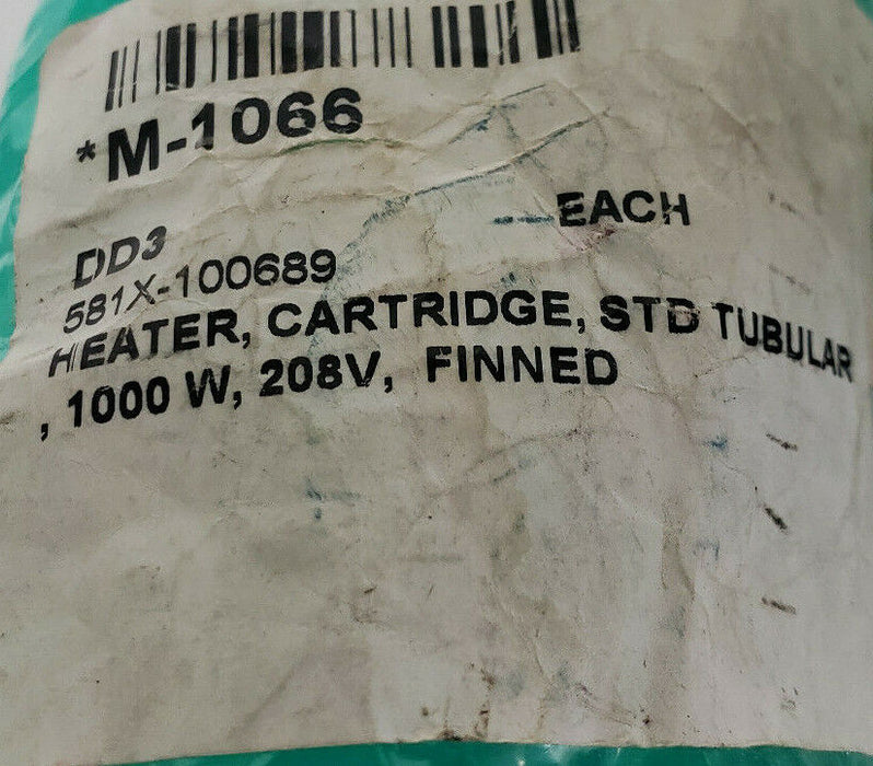 NEW BDC BURNER DESIGN AND CONTROL 581X-100689 FINNED HEATER CARTRIDGE 1000W 280V