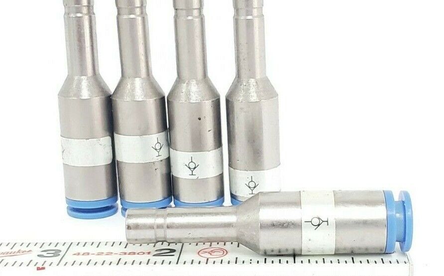 LOT OF 5 NEW SMC KCJ08-99 KC SELF SEAL FITTINGS KCB27, 8MM (5/16")