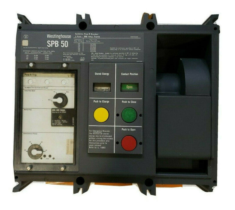 WESTINGHOUSE SPB 50 SYSTEMS POW-R BREAKER 3 POLE 800 AMP FRAME SPB50