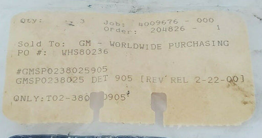 LOT OF 3 NEW MOELLER T02-38025 D905 PUNCHES GMSP0238025 DET 905 GMSP0238025905