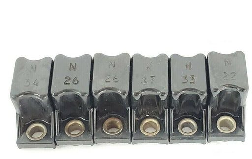 LOT OF 6 ALLEN BRADLEY HEATER ELEMENTS N17, N26, N33, N22, N34