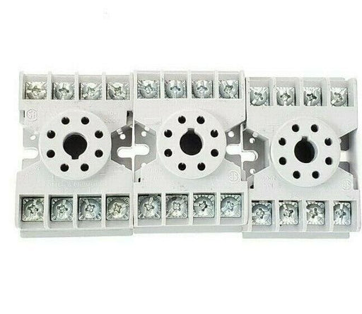 LOT OF 3 NEW POTTER & BRUMFIELD 27E122 RELAY SOCKETS 10A 300V