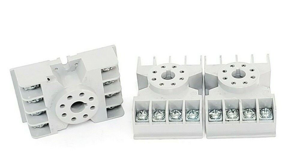 LOT OF 3 NEW POTTER & BRUMFIELD 27E122 RELAY SOCKETS 10A 300V