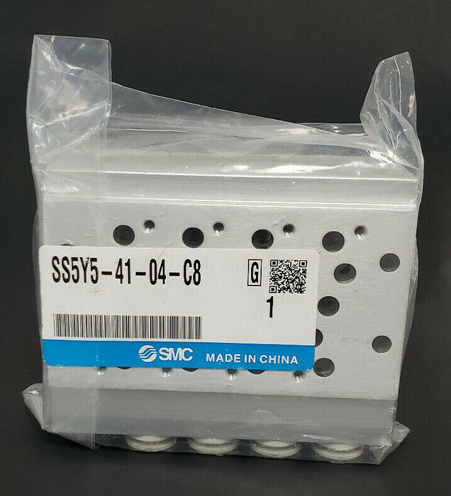 NEW SMC SS5Y-41-04-C8 BAR STOCK MANIFOLD SS5Y4104C8