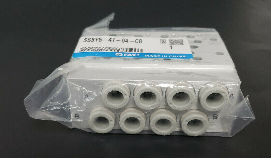 NEW SMC SS5Y-41-04-C8 BAR STOCK MANIFOLD SS5Y4104C8
