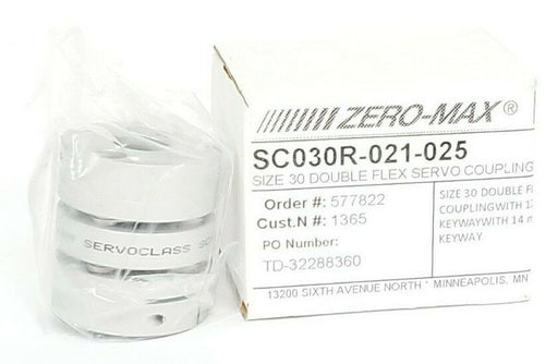 NIB ZERO-MAX SC030R-021-025 SERVOCLASS DOUBLE FLEX COUPLING SC030 SZ. 30 14mm