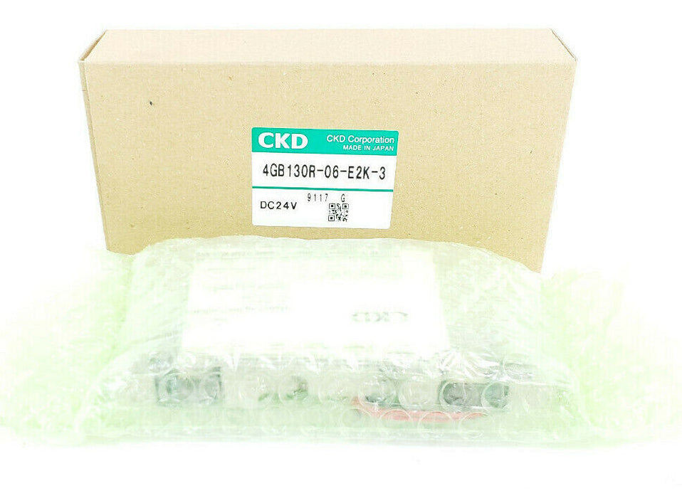 NIB CKD 4GB130R-06-E2K-3 SOLENOID VALVE, 4G SERIES, 24VDC, 4GB130R06E2K3