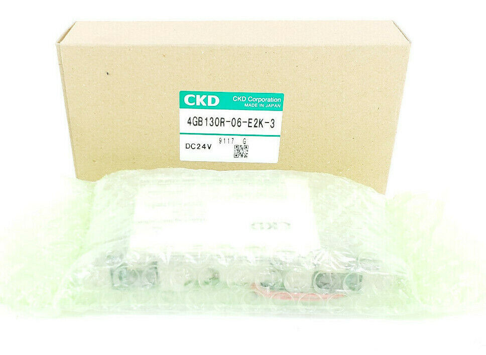 NIB CKD 4GB130R-06-E2K-3 SOLENOID VALVE, 4G SERIES, 24VDC, 4GB130R06E2K3