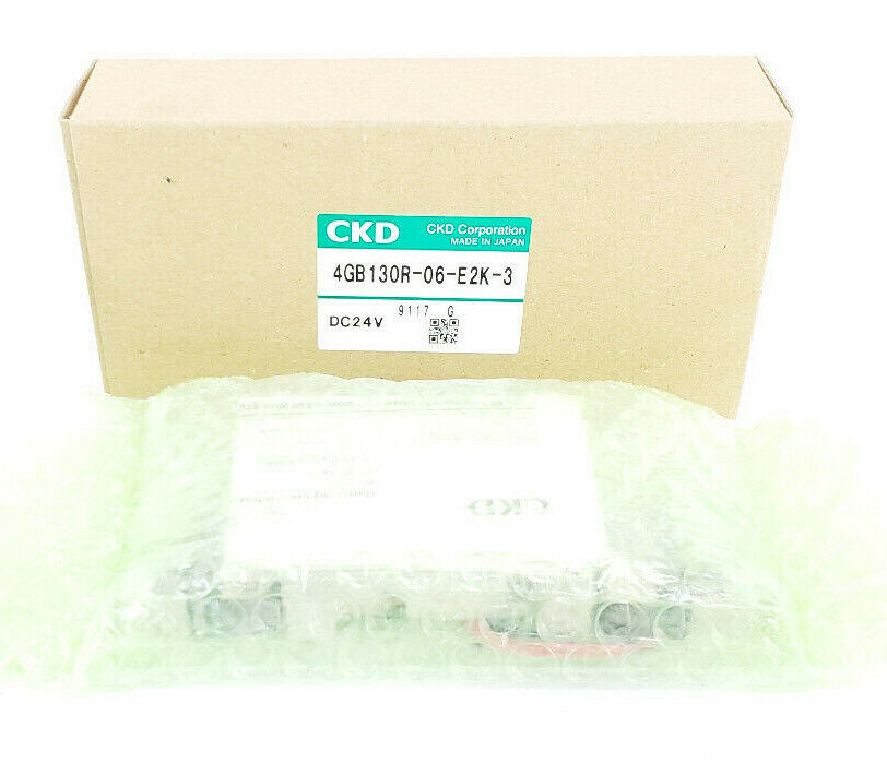 NIB CKD 4GB130R-06-E2K-3 SOLENOID VALVE, 4G SERIES, 24VDC, 4GB130R06E2K3