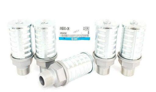 LOT OF 5 NEW SMC AN500-06 AN SILENCERS AN 3/4INCH STANDARD (PT)