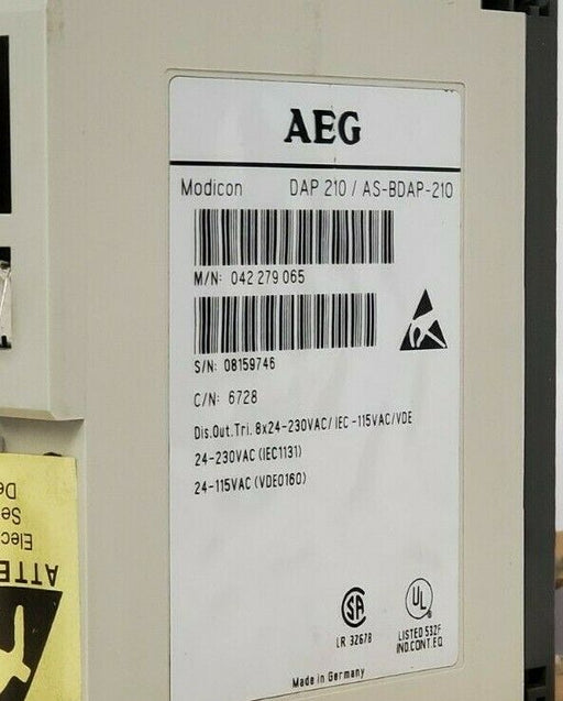 NIB AEG MODICON DAP 210 / AS-BDAP-210 DISCRETE OUTPUT MODULE ASBDAP210
