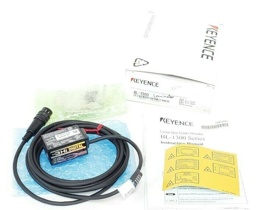 NIB KEYENCE BL-1300 BARCODE READER LASER SINGLE SCAN BL1300