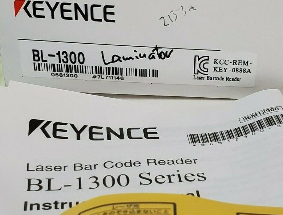 NIB KEYENCE BL-1300 BARCODE READER LASER SINGLE SCAN BL1300