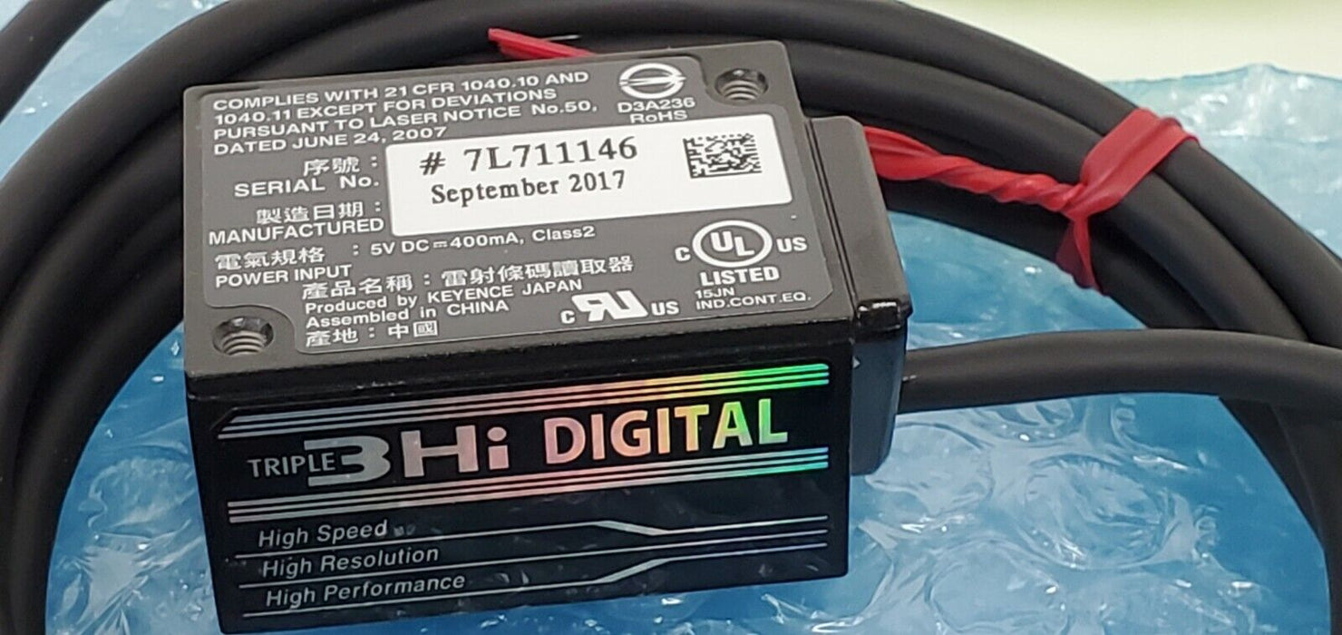 NIB KEYENCE BL-1300 BARCODE READER LASER SINGLE SCAN BL1300