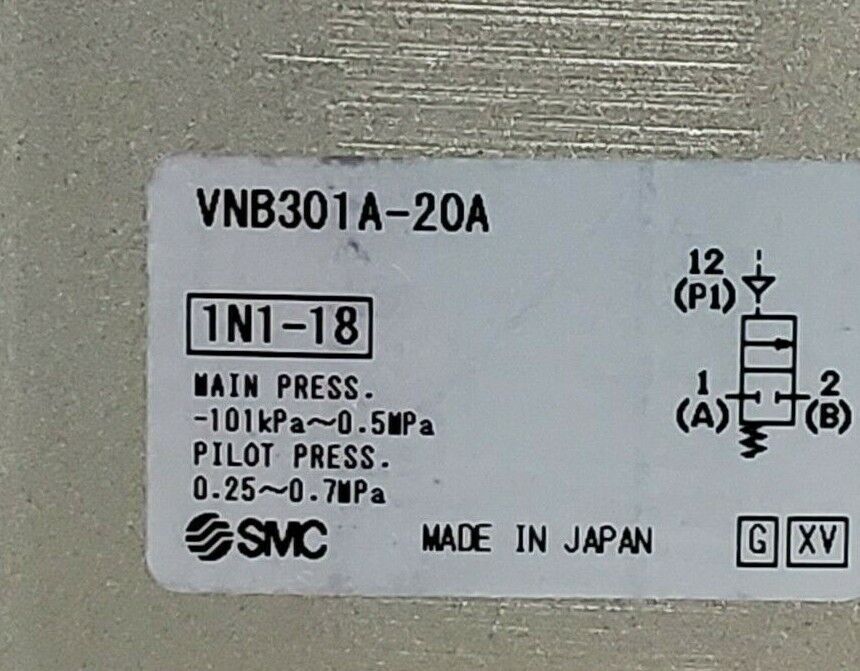 LOT OF 10 NIB SMC VNB301A-20A PNEUMATIC PROCESS VALVES 1N1-18 VNBD00 VNB301A20A