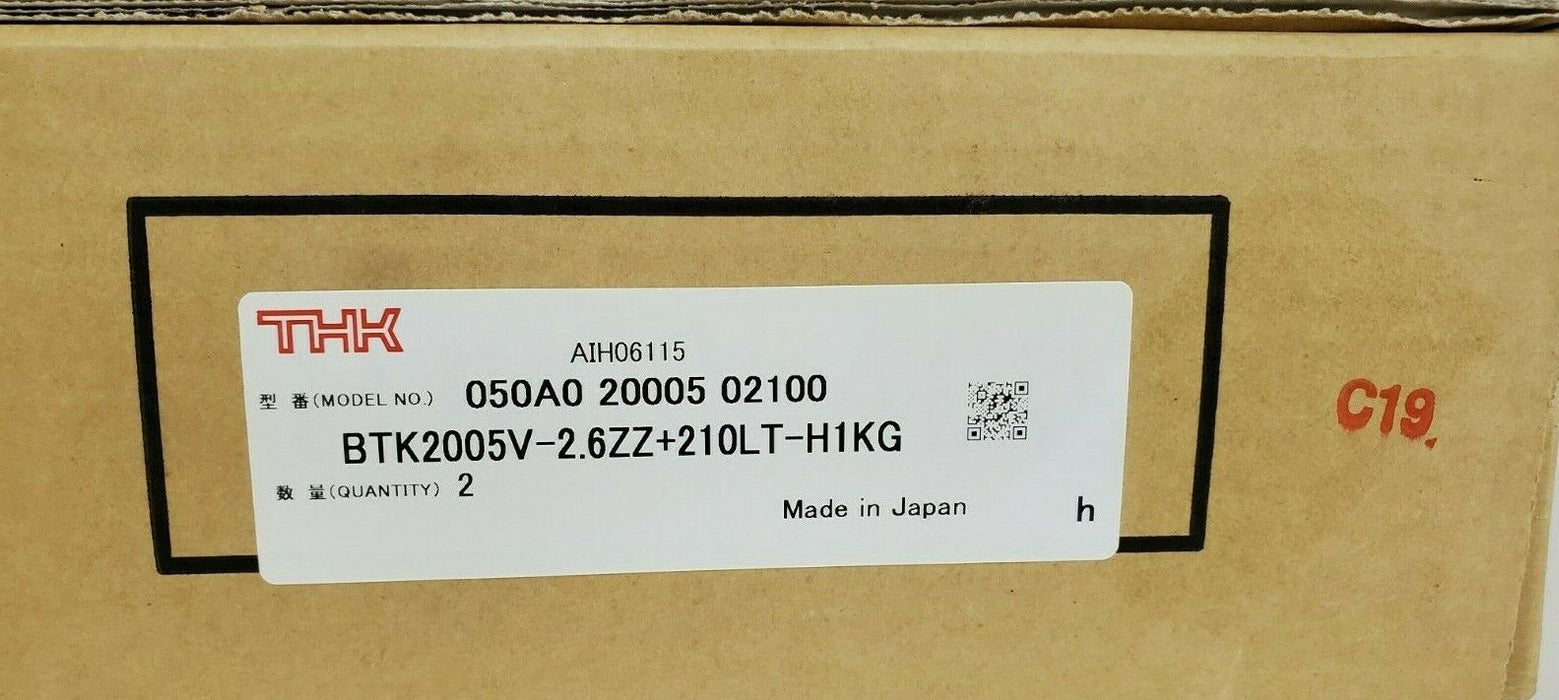 BOX OF 2 NEW THK BTK2005V-2.6ZZ+210LT-H1KG BALL SCREWS AIH06115