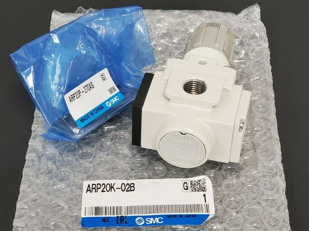 NEW SMC ARP20K-02B PRECISION REGULATOR ARP20K02B, 1/4'', 0.005-0.4 MPa