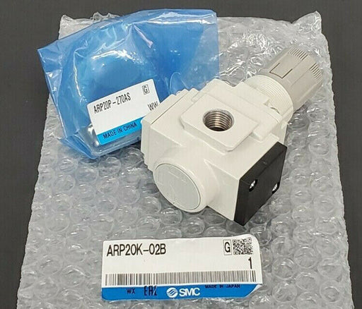 NEW SMC ARP20K-02B PRECISION REGULATOR ARP20K02B, 1/4'', 0.005-0.4 MPa