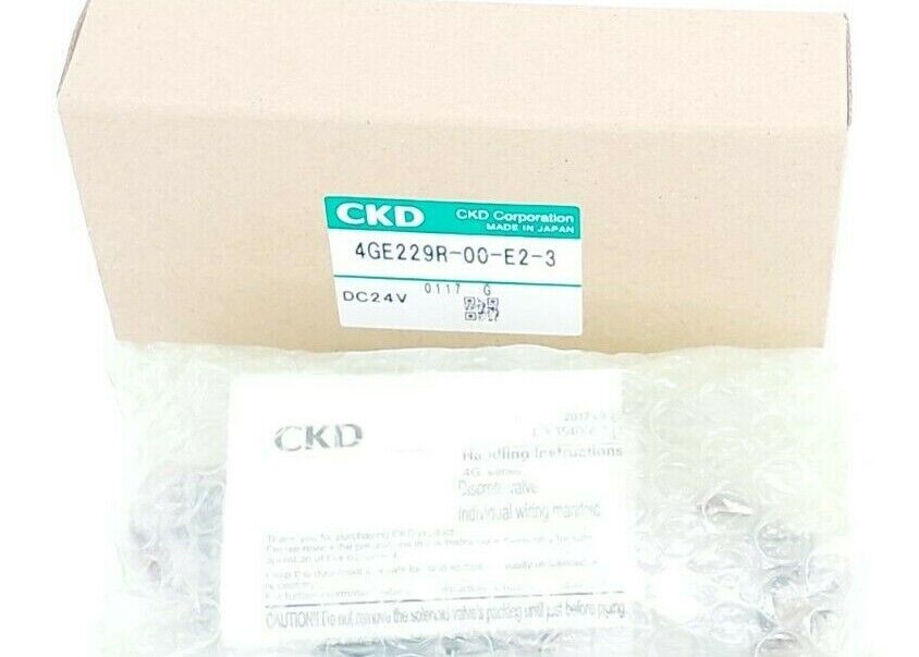 NIB CKD 4GE229R-00-E2-3 SOLENOID VALVE 4GE229R00E23, DC24V