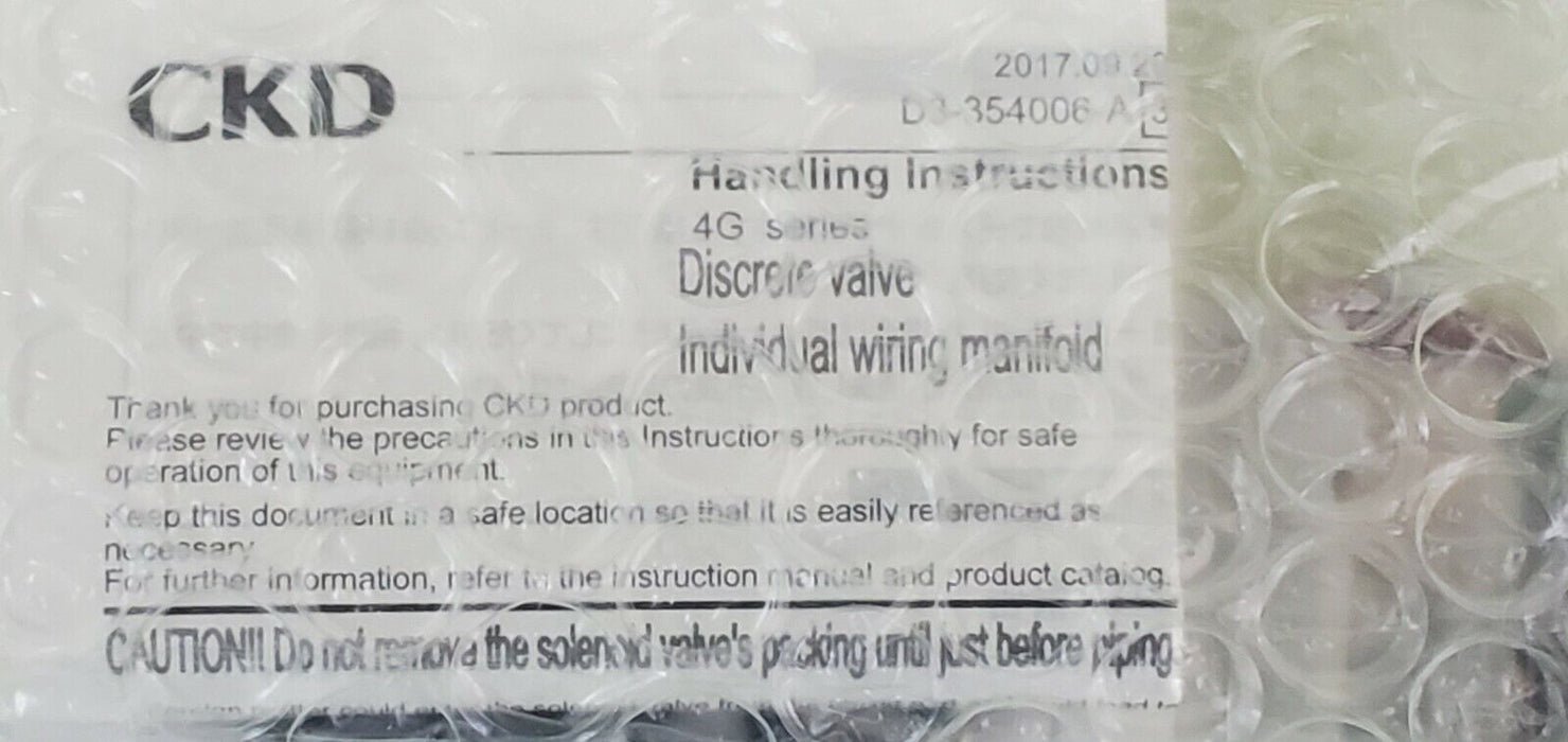 NIB CKD 4GE229R-00-E2-3 SOLENOID VALVE 4GE229R00E23, DC24V