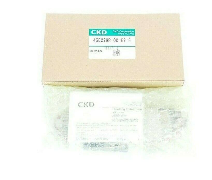 NIB CKD 4GE229R-00-E2-3 SOLENOID VALVE 4GE229R00E23, DC24V