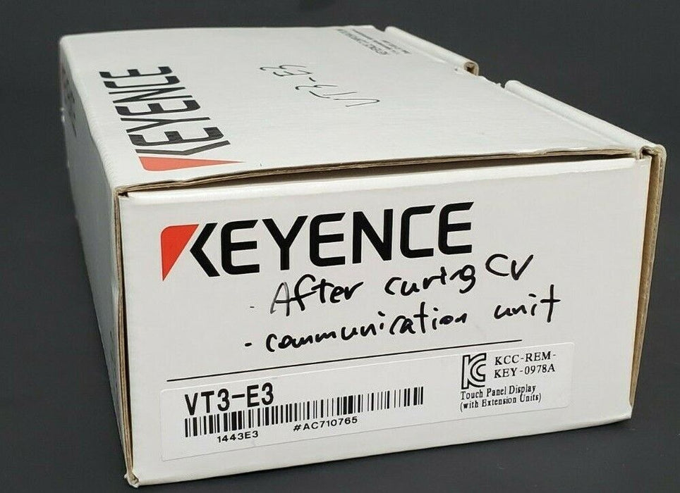 NIB KEYENCE VT3-E3 TOUCH PANEL DISPLAY ETHERNET EXTENSION UNIT 5VDC 200mA VT3E3