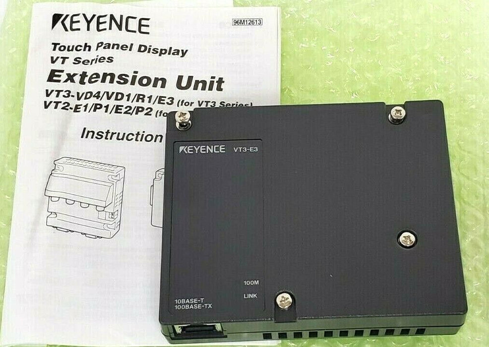 NIB KEYENCE VT3-E3 TOUCH PANEL DISPLAY ETHERNET EXTENSION UNIT 5VDC 200mA VT3E3