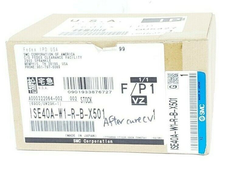 NIB SMC ISE40A-W1-R-B-X501 PRESSURE SWITCH 12-24VDC ISE40AW1RBX501