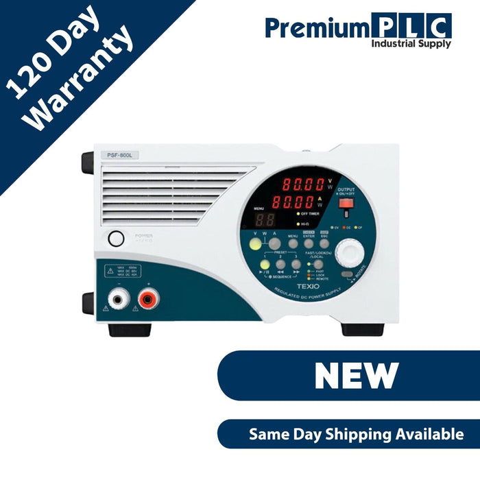 NEW TEXIO PSF-800L PSF-L SERIES REGULATED DC POWER SUPPLY 80V 80A 800W PSF800L