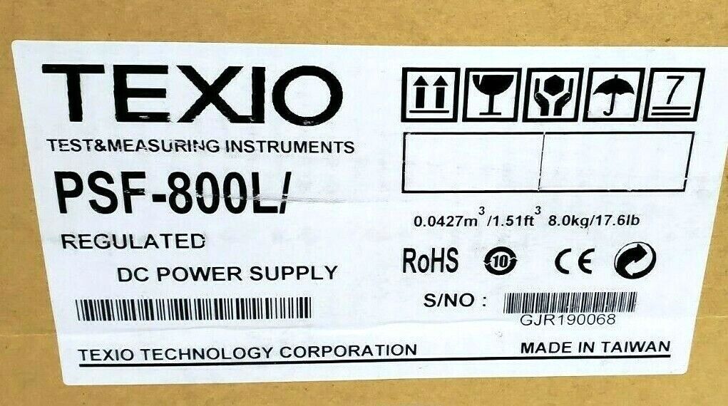 NEW TEXIO PSF-800L PSF-L SERIES REGULATED DC POWER SUPPLY 80V 80A 800W PSF800L