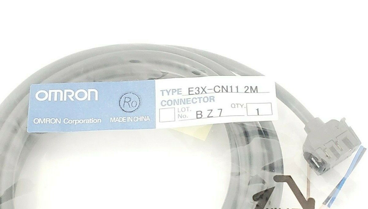 LOT OF 3 NEW OMRON E3X-CN11 CONNECTOR CABLES E3XCN11, 2M