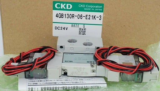 NIB CKD 4GB130R-06-E21K-3 SOLENOID VALVE DC24V, 4GB130R06E21K3