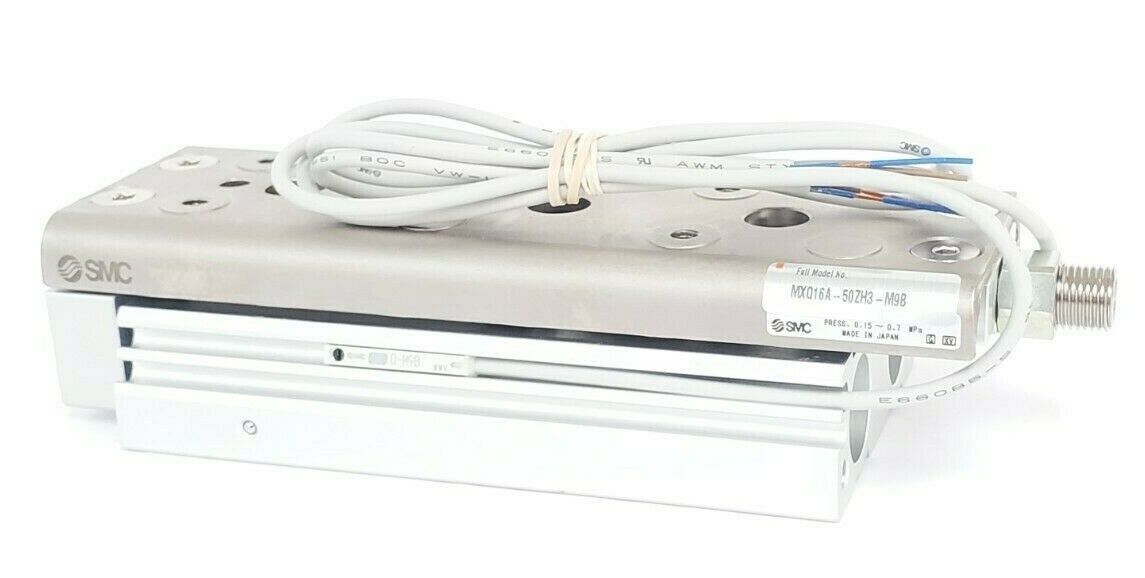 NEW SMC MXQ16A-50ZH3-M9B CYLINDER, SLIDE TABLE W/ AUTO SWITCH MXQ16A50ZH3M9B