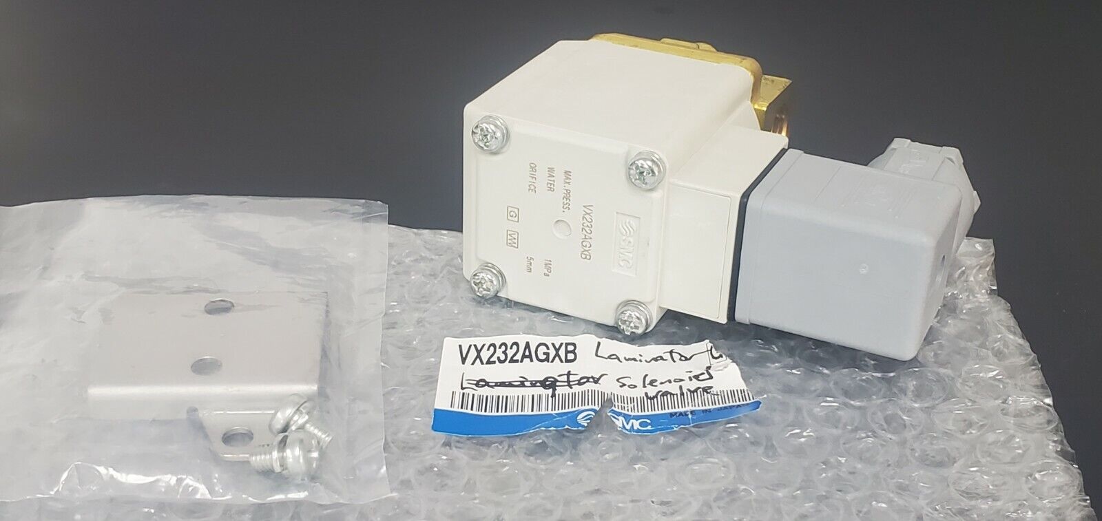 NEW SMC VX232AGXB DIRECT OPERATED 2 PORT VALVE (N.C.) DC24V 10.5W, 1MPa, 5mm