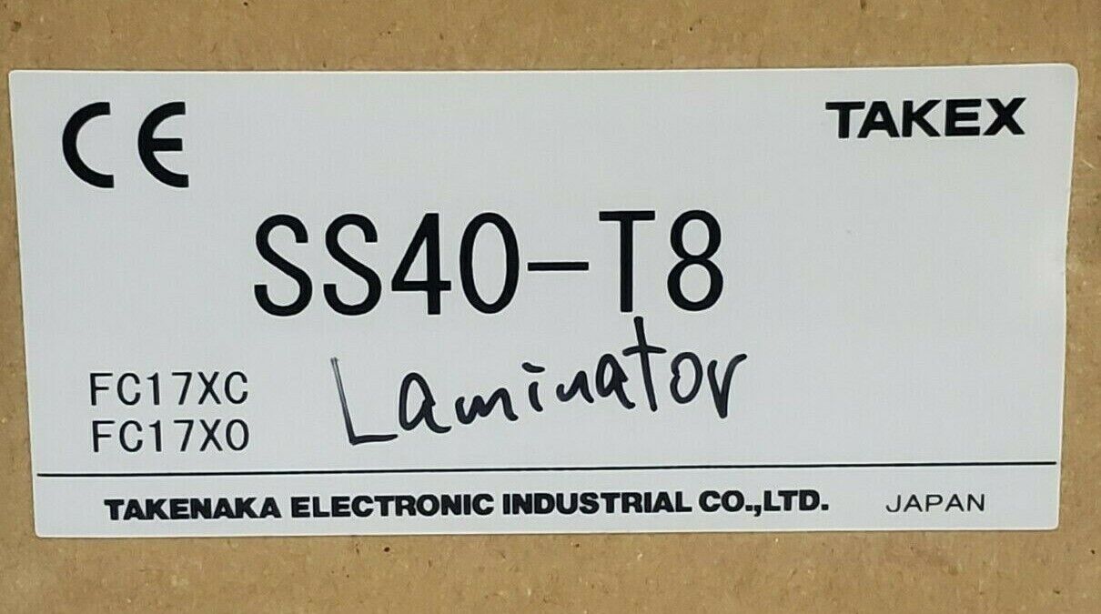 NIB TAKENAKA LTD TAKEX SS40-T8 LIGHT CURTAIN SET SS40T8, SS40-TL8, SS40-TR8