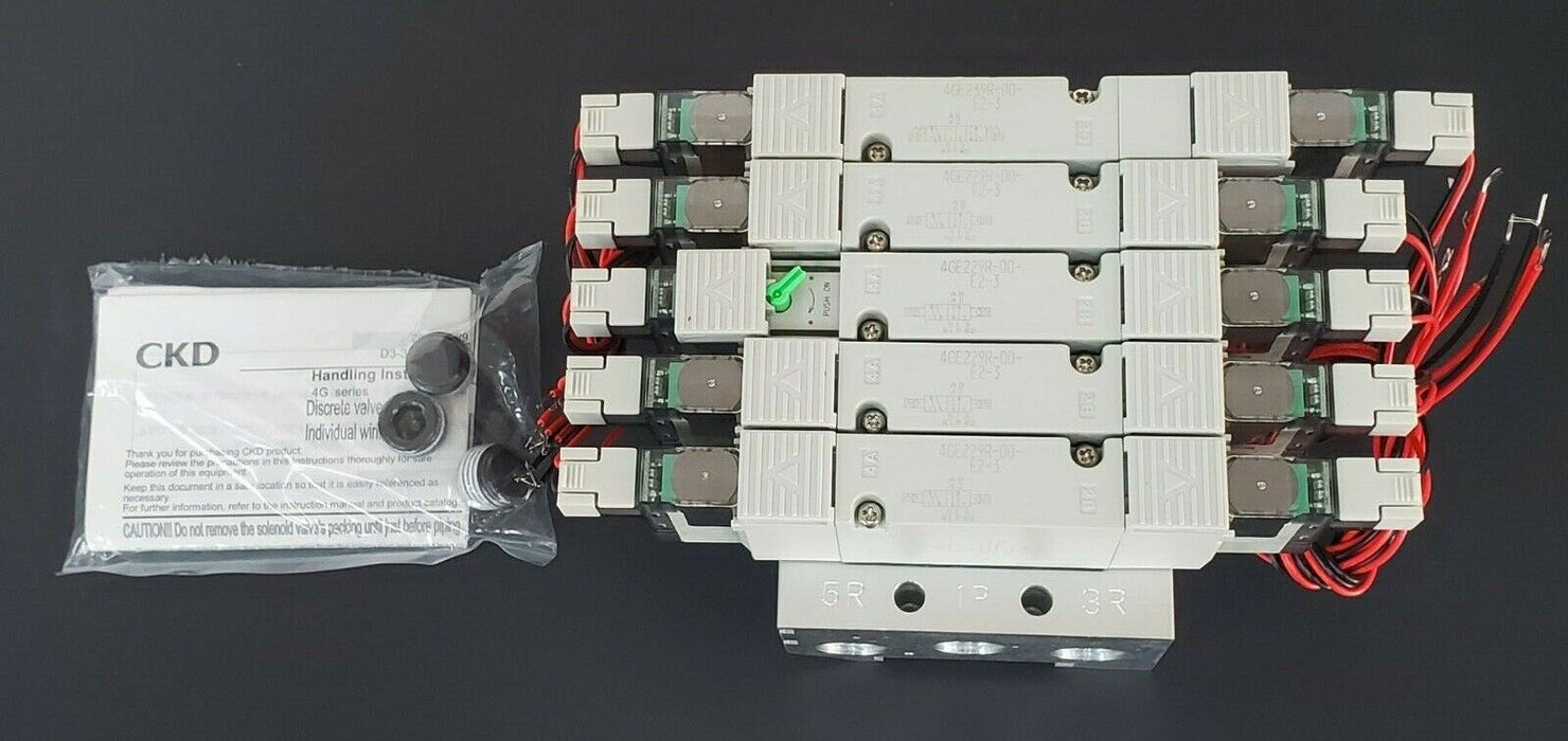 NIB CKD M4GE280R-06-E2-5-3 DISCRETE VALVE MANIFOLD ASSEMBLY M4GB120RC6E2HZ1D