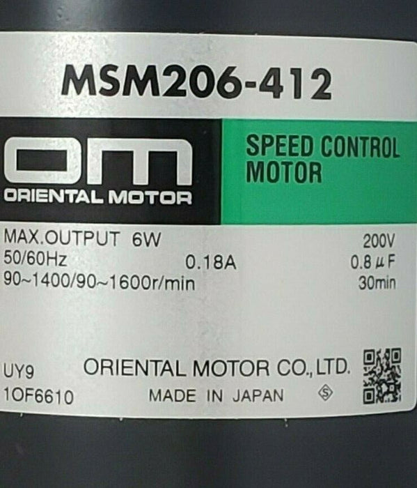 NIB ORIENTAL MOTOR MSD206-412D SPEED CONTROL MOTOR MSD206412D