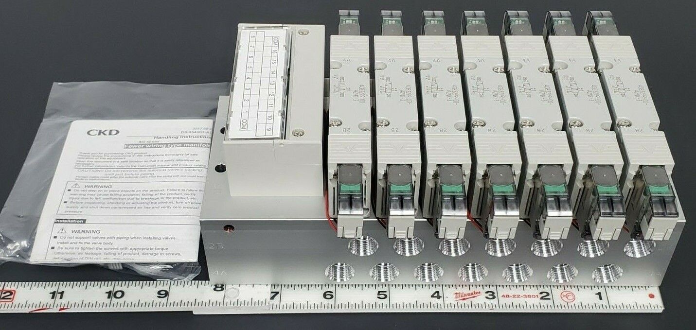NIB CKD M4GB320R-08-T10K-7-3 VALVE MANIFOLD ASSEMBLY DC24V, M4GB320R08T10K73