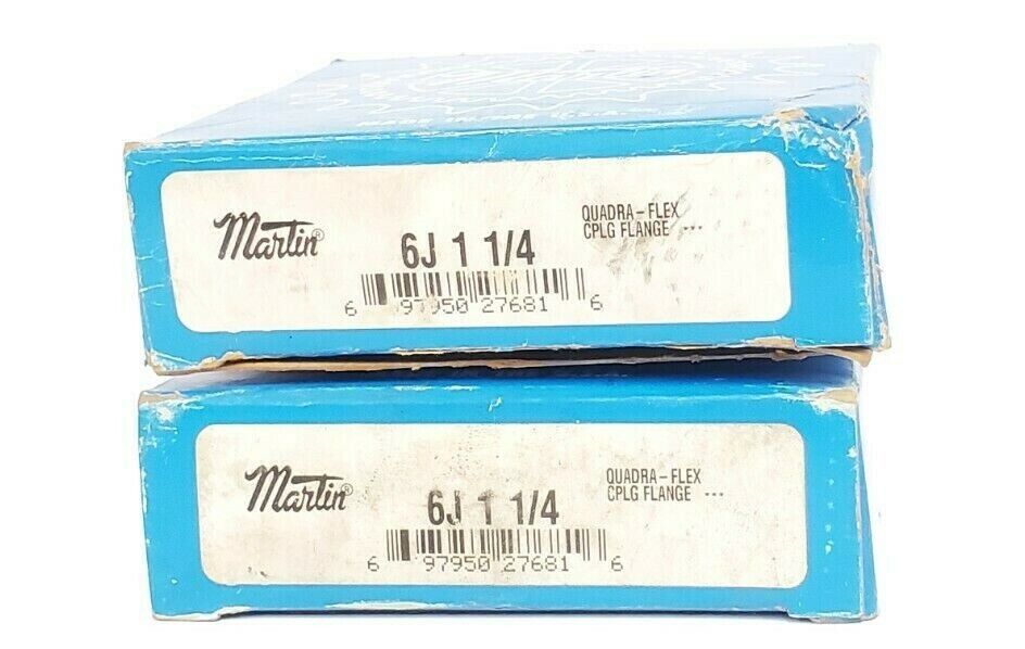 LOT OF 2 NIB MARTIN 6J 1 1/4 COUPLING FLANGE HUBS 6J114