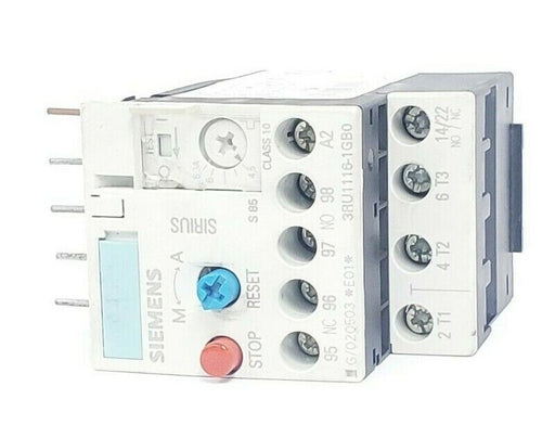 SIEMENS 3RU1116-1GB0 OVERLOAD RELAY 1NO/1NC 4.5-6.3AMP, 3RU11161GB0