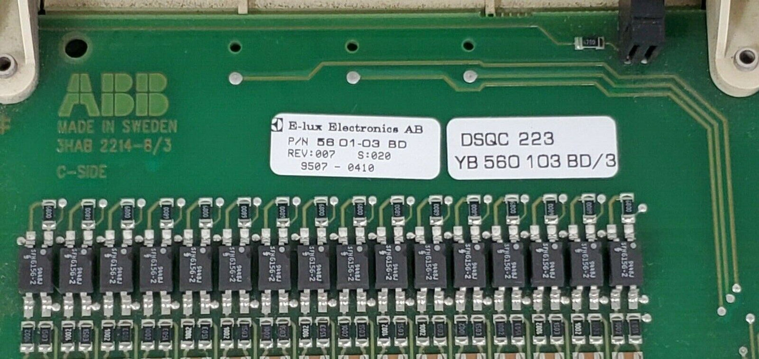 ABB DSQC 223 I/O BOARD YB560103-BD/3 P/N: 560103BD REV. 007 3HAB 2214-8/3