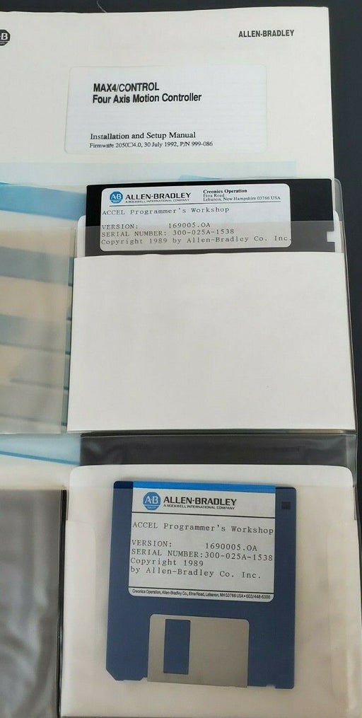 ALLEN BRADLEY ACCEL FOR MAX/CONTROL P/N: 999-060, ACCEL PROGRAMMER'S WORKSHOP