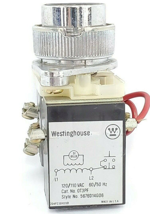 WESTINGHOUSE OT3PF PUSHBUTTON TRANFORMER 120V 60HZ STYLE: 5676D14G06